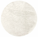Tapis rond \'Cora\' 120cm - Blanc
