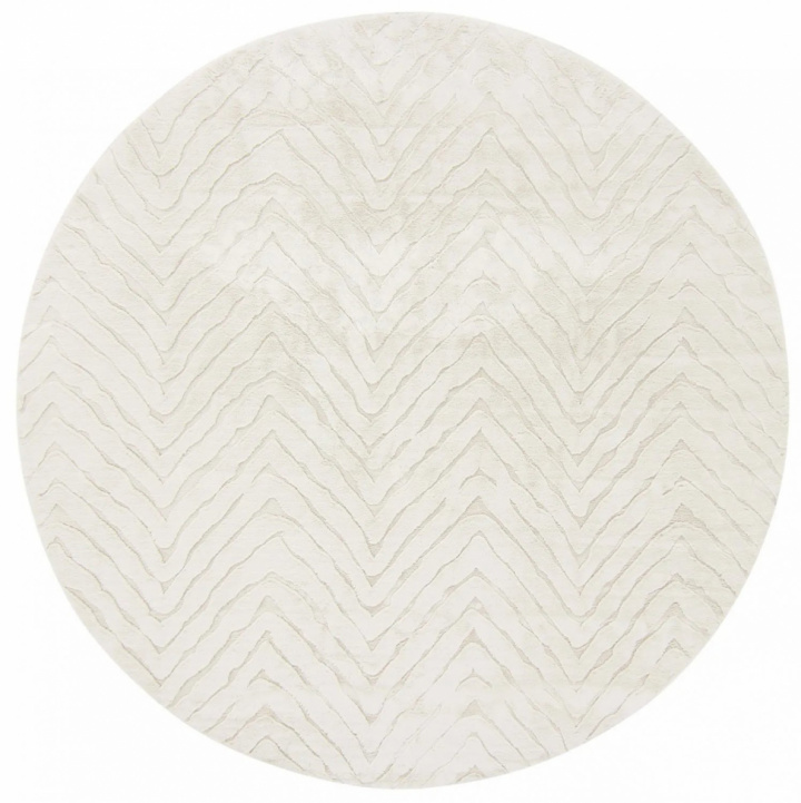 Tapis rond \'Wren\' 80cm - Blanc dans le groupe Décoration / Tapis / Tapis tissés chez Reforma (7350118817141)