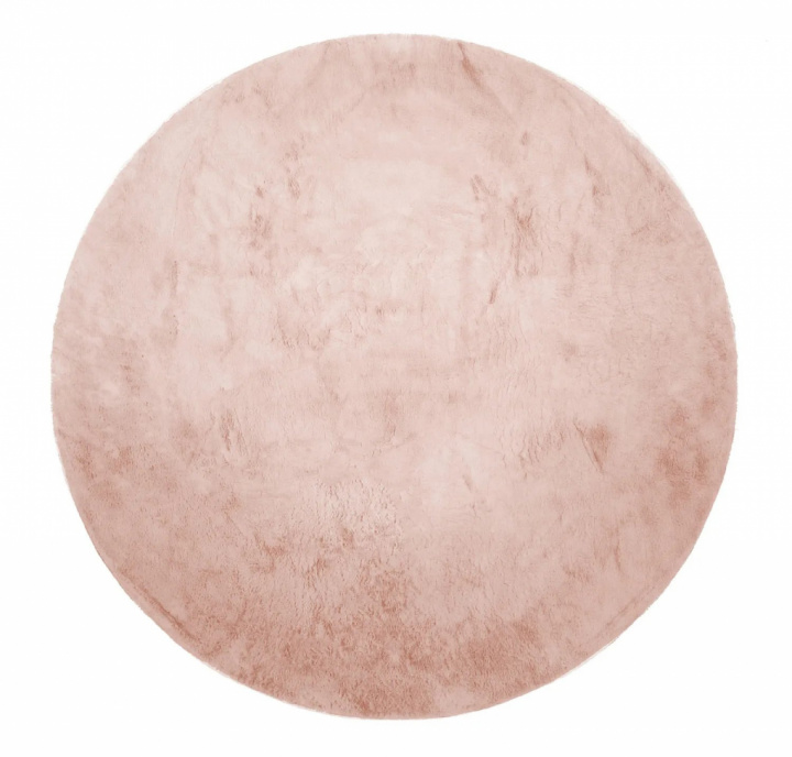 Tapis rond \'Aranga Super Soft Fur\' 240cm - Rose dans le groupe Décoration / Tapis / Tapis en ry chez Reforma (7350118817279)