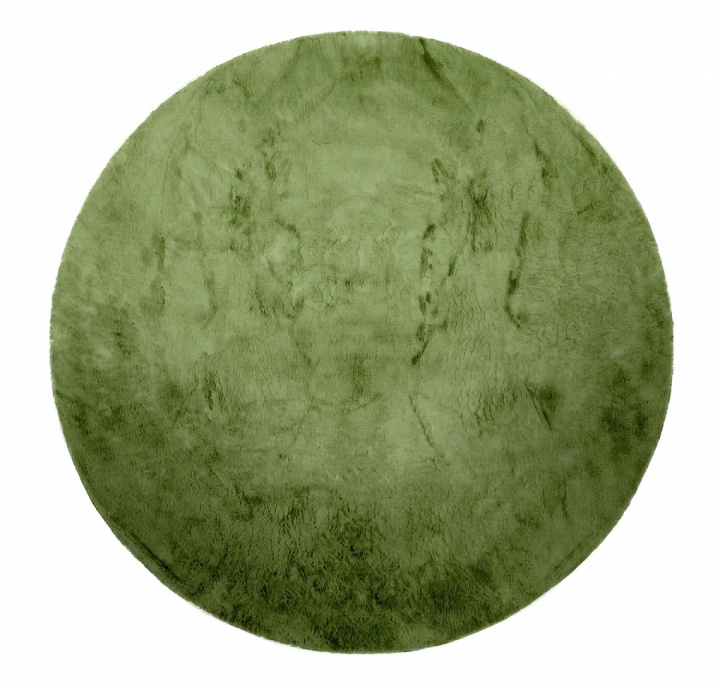 Tapis rond \'Aranga Super Soft\' 80cm - Olive dans le groupe Décoration / Tapis / Tapis en ry chez Reforma (7350118817289)