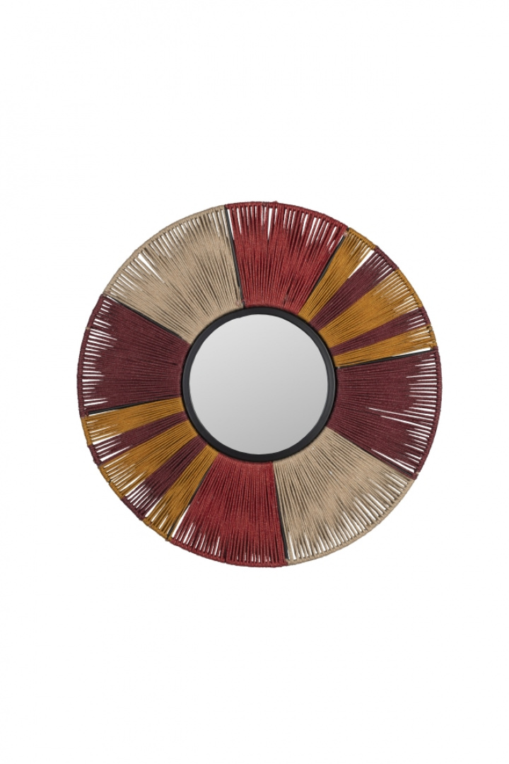 Miroir `Surya Rope´ L - Multicolore dans le groupe Décoration / Décoration / Miroirs chez Reforma (8100060)