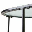 Table basse \'Milan\' 90x50cm - Noir/verre
