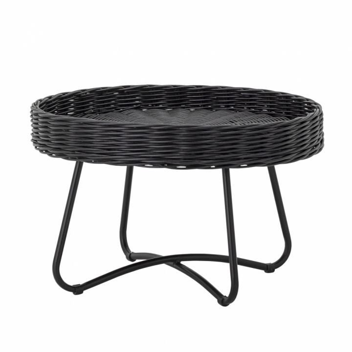 Table basse \'Hattie\' 60cm Ronde - Noir/Rotin dans le groupe Meubles / Tables / Table basse chez Reforma (82047292)