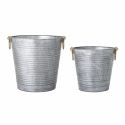 Lot de 2 pots \'Evar\' - Métal/Laiton