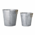 Lot de 2 pots \'Evar\' - Métal/Laiton