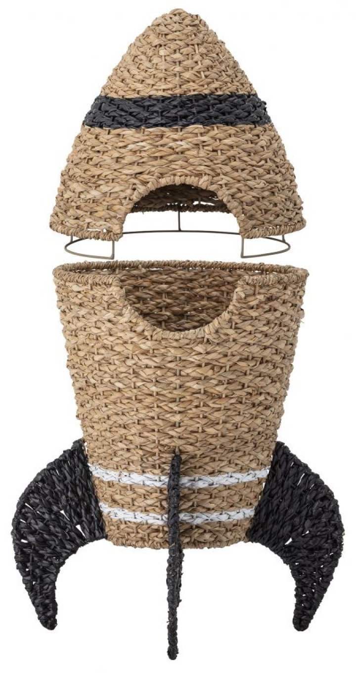 Panier de rangement \'Space fusée\' - Naturel/Noir dans le groupe Meubles / Étagères & rangement / Petits rangements chez Reforma (82048198)