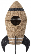Panier de rangement \'Space fusée\' - Naturel/Noir