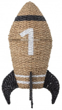 Panier de rangement \'Space fusée\' - Naturel/Noir