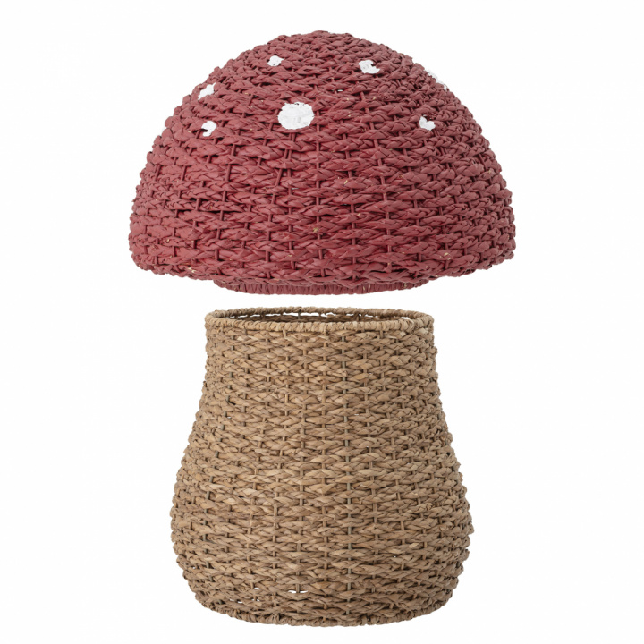 Panier de rangement \'Champignon\' - Naturel/Rouge dans le groupe Meubles / Étagères & rangement / Petits rangements chez Reforma (82048260)