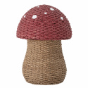 Panier de rangement \'Champignon\' - Naturel/Rouge