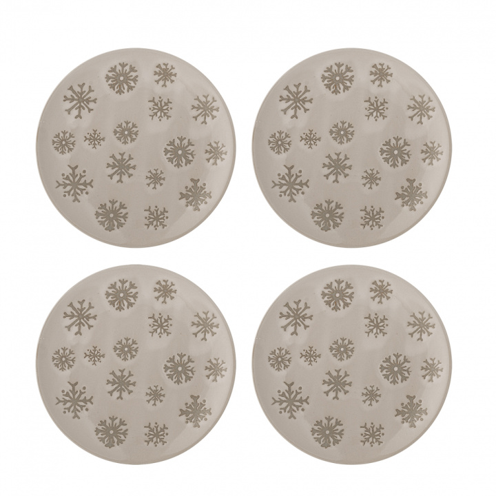 Assiette à dessert \'Snowie\' lot de 4 Ø15,5 - Beige dans le groupe Noël chez Reforma (82063325)