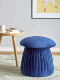 Pouf \'Roberta\' 44cm Rond - Bleu