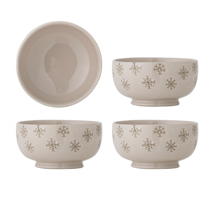 Bol \'Snowie\' lot de 4 Ø13 - Beige dans le groupe Noël chez Reforma (82073046)