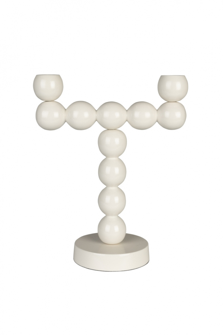 Support de bougie \'Bubbles\' - Beige 2 dans le groupe Décoration / Décoration / Bougeoirs & Lanternes chez Reforma (8300058)