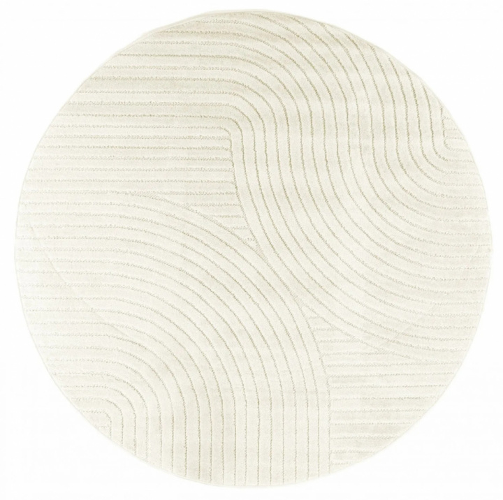 Tapis rond \'Devon\' 160cm - Crème dans le groupe Décoration / Tapis / Tapis tissés chez Reforma (8699328899278)