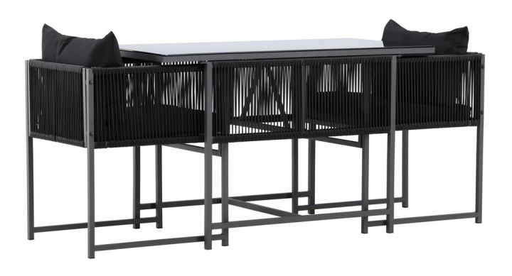 Groupe de repas \'Cala\' - Noir dans le groupe Meubles / Mobilier de jardin / Groupes de jardin chez Reforma (9787-100)