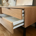 Meuble TV \'Grant\' - Ch&ecirc;ne/Fer