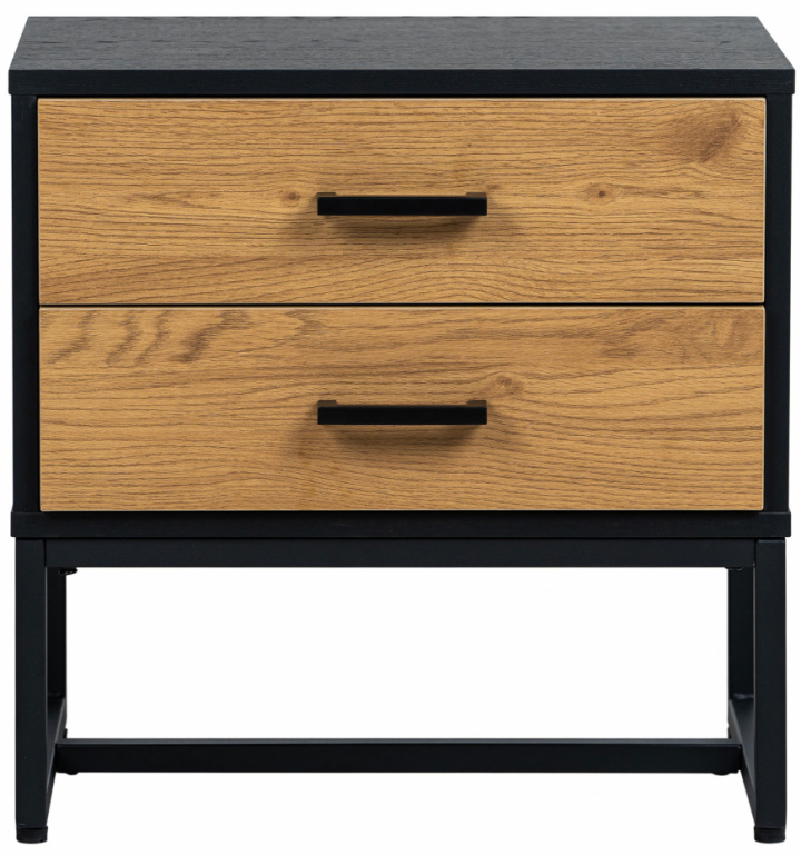 Table de nuit \'Amster\' - Chêne/Noir dans le groupe Meubles / Tables / Tables de chevet chez Reforma (AMSTERS01)