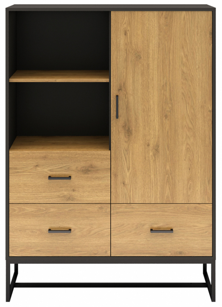 Armoire \'Amster\' - Chêne/Noir dans le groupe Meubles / Étagères & rangement / Armoires et buffets chez Reforma (AMSTERSB01)