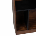 Bibliothèque \'Colin\' 118x129 - Noyer/Noir