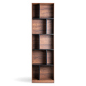 Biblioth&egrave;que \'Colin\' 60x210 - Noyer/Noir