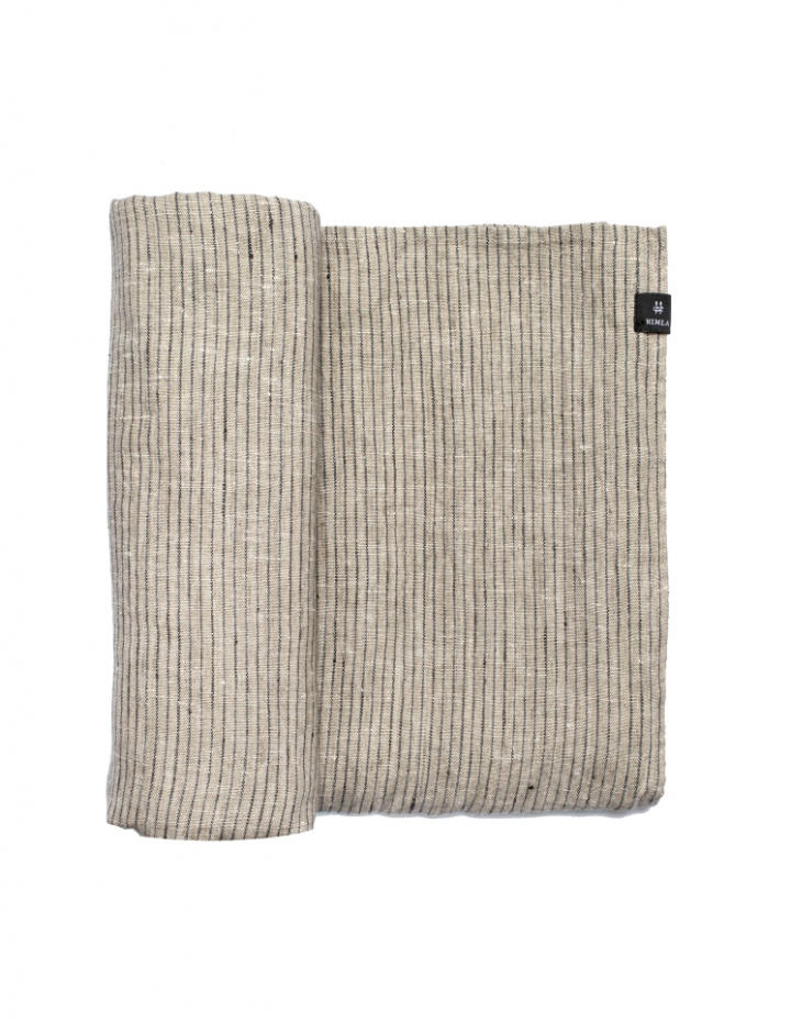 Nappe \'Linus\' 145x330- Naturel/Noir dans le groupe Décoration / Textiles / Nappes chez Reforma (D11233-00411-1102)