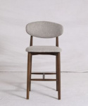 Tabouret de bar \'Milo\' - Noyer/Gris