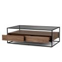 Table basse \'Detroit\' - Noyer/Noir