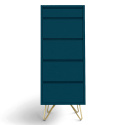 Commode \'Elle\' 45x110 - Turquoise/Laiton
