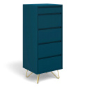Commode \'Elle\' 45x110 - Turquoise/Laiton
