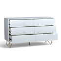 Commode \'Elle\' 120x70 - Blanc/Laiton