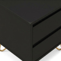 Table de nuit \'Elle\' - Noir/Laiton