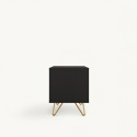 Table de nuit \'Elle\' - Noir/Laiton