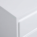 Table de nuit \'Elle\' - Blanc/Laiton