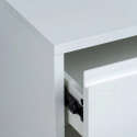 Table de nuit \'Elle\' - Blanc/Laiton