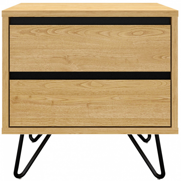 Table de nuit \'Elle\' - Chêne/Noir dans le groupe Meubles / Tables / Tables de chevet chez Reforma (ELLENS01-wood)