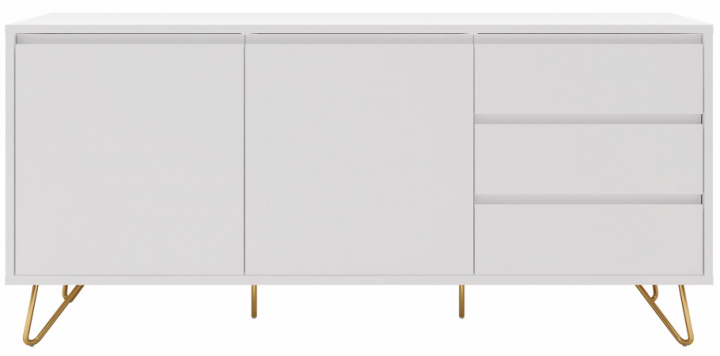 Buffet \'Elle\' - Blanc/Laiton dans le groupe Meubles / Étagères & rangement / Armoires et buffets chez Reforma (ELLESB01-white)