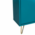 Meuble à chaussures \'Elle\' - Turquoise/Laiton