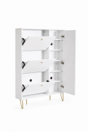 Meuble &agrave; chaussures \'Elle\' - Blanc/Laiton
