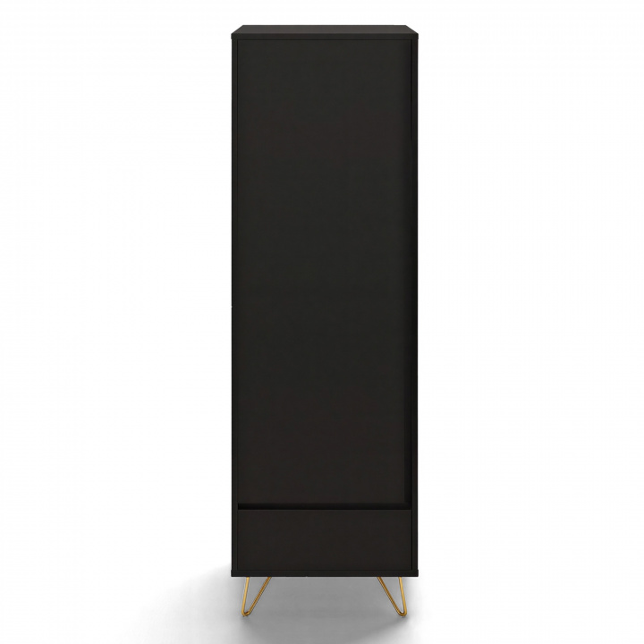 Armoire \'Elle\' - Noir/Laiton dans le groupe Meubles / Étagères & rangement / Cintres à vêtements chez Reforma (ELLEWD02-black)