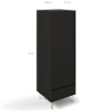 Armoire \'Elle\' - Noir/Laiton