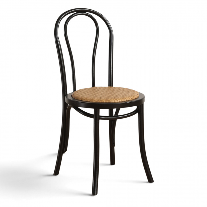 Chaise \'Bistro\' - Rotin/Noir dans le groupe Chambres chez Reforma (FC19-Black)