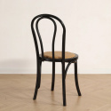Chaise \'Bistro\' - Rotin/Noir