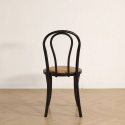 Chaise \'Bistro\' - Rotin/Noir