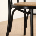 Chaise \'Bistro\' - Rotin/Noir