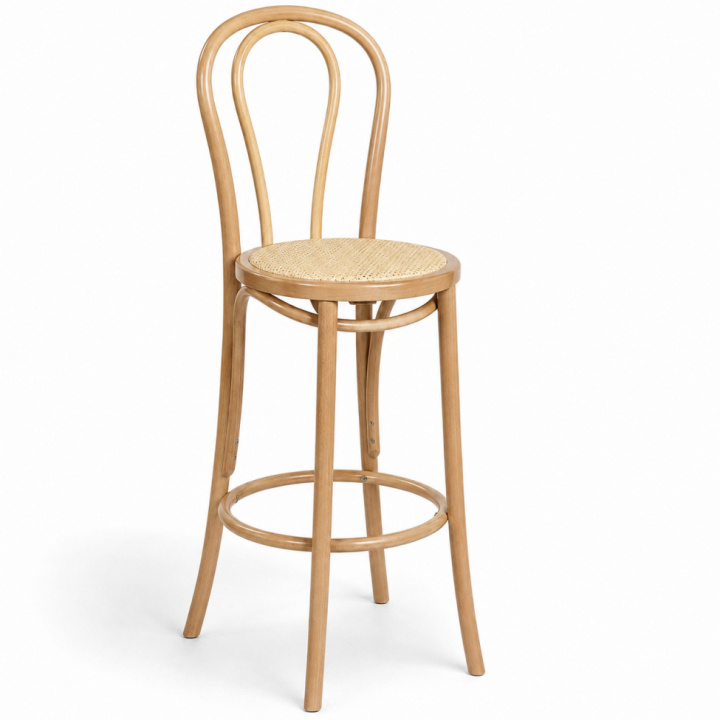 Tabouret de bar \'Bistro\' - Naturel/Rotin dans le groupe Meubles / Meubles d\'assise / Tabourets de bar chez Reforma (FCB19-oak)