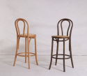Tabouret de bar \'Bistro\' - Noyer/Rotin