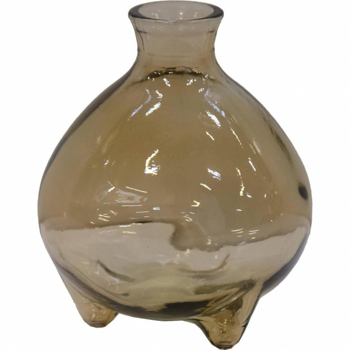 Vase en verre \'Melvin\' Bas - Beige dans le groupe Décoration / Décoration / Vases chez Reforma (G16103)
