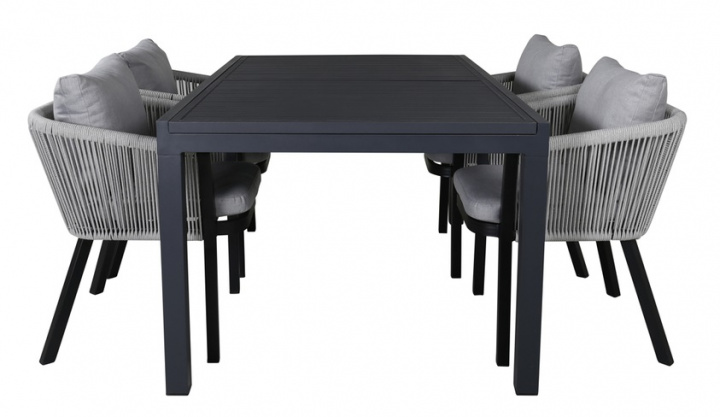 Groupe de repas \'Sollentuna\' - Noir dans le groupe Meubles / Mobilier de jardin / Groupes de jardin chez Reforma (GR21906)