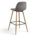 Tabouret de bar \'Soller\' - Nature/Gris clair